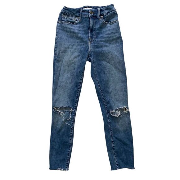 Good American Distressed Skinny Jeans Size 2/26 - Picture 1 of 3